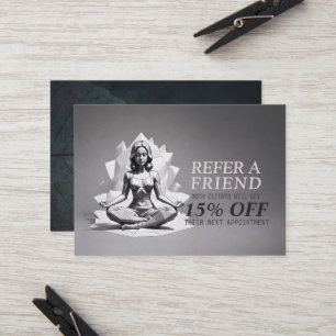 Tarjeta De Recomendación Instructor de Meditación de Yoga Maestro de Reiki