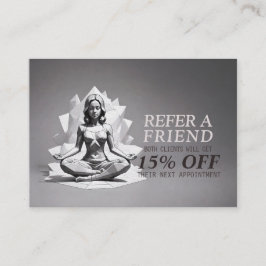 Tarjeta De Recomendación Instructor de Meditación de Yoga Maestro de Reiki 