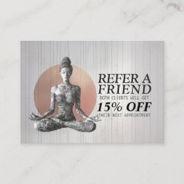 Tarjeta De Recomendación Instructor de Meditación de Yoga Reiki Master Lotu