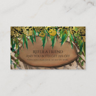 Tarjeta De Recomendación JUNGLE PARTY Gold Glam Referir Amigo Impresión Ani
