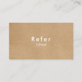 Tarjeta De Recomendación Kraft ruso Minimalista moderno