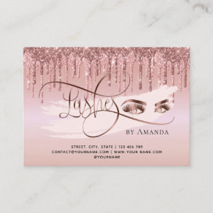 Tarjeta De Recomendación Láscaras de afeitar Lash Aftercare Marble de la ta