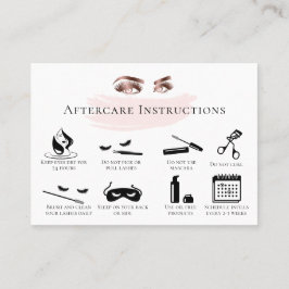 Tarjeta De Recomendación Láscaras de afeitar Lash Aftercare Marble de la ta