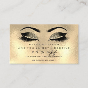 Tarjeta De Recomendación Latigazos de la cera del oro del artista de