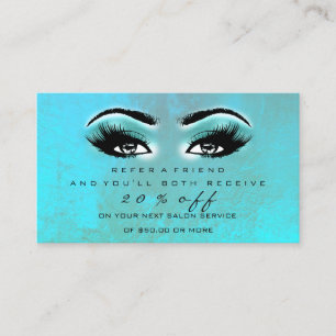 Tarjeta De Recomendación Latigazos del océano del artista de maquillaje de