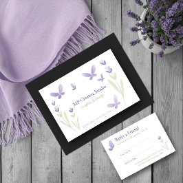 Tarjeta De Recomendación Lavender Business Branding