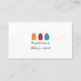 Tarjeta De Recomendación Lealtad de las uñas amarillas Verde azuladas Neon