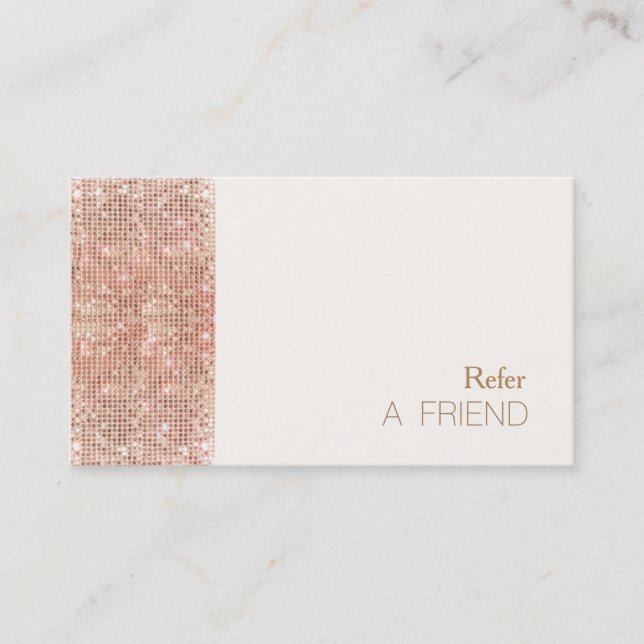 Tarjeta De Recomendación Lealtad del cliente de referencia de salon de secu (Anverso)