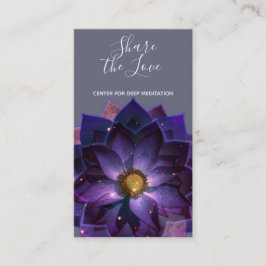 Tarjeta De Recomendación Mandalas de Flor de Loto Mística | Referencia de N