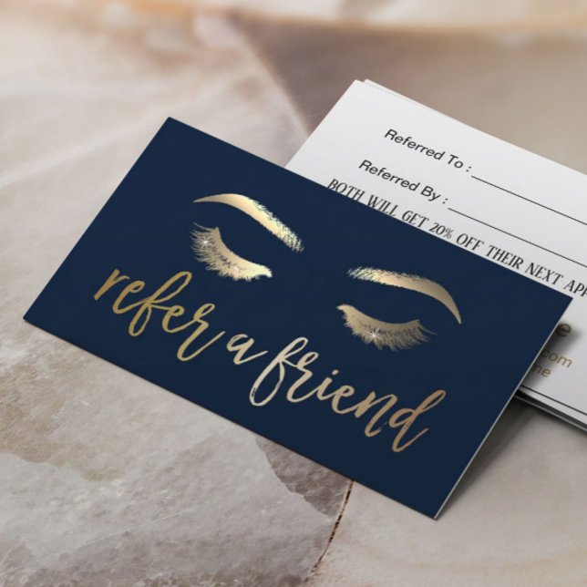 Tarjeta de recomendación | Maquillaje Artista Oro  (Subido por el creador)