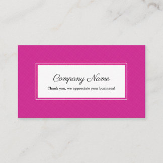 Tarjeta De Recomendación Marco recto blanco magenta