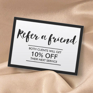 Tarjeta de recomendación | Marco sencillo blanco y