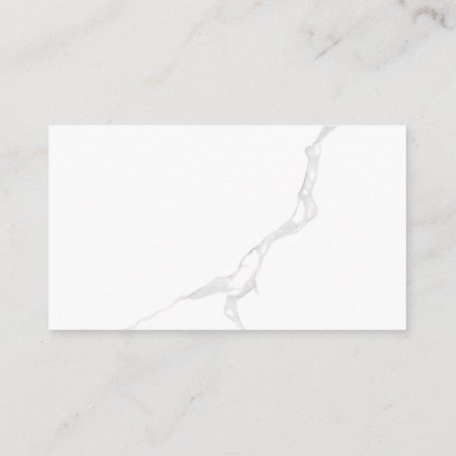 Tarjeta De Recomendación Mármol Blanco  (Reverso)