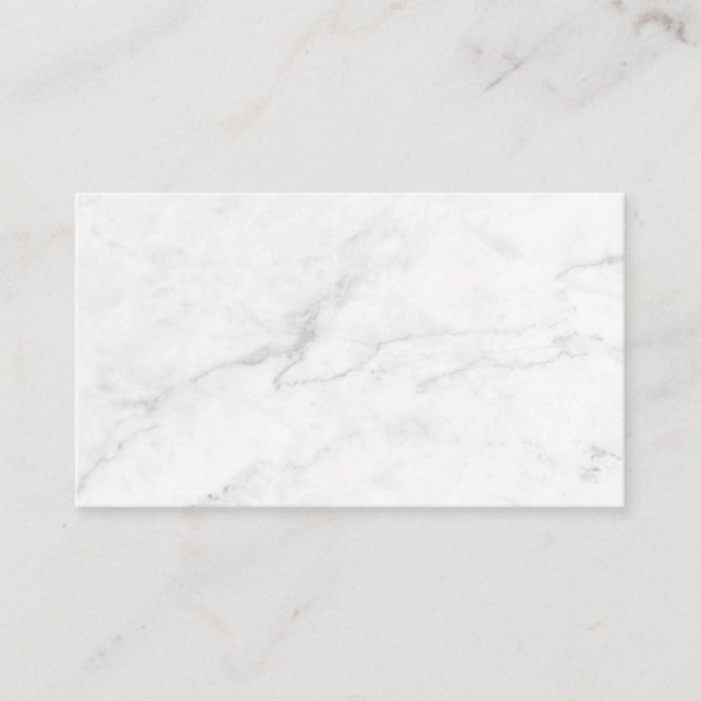 Tarjeta De Recomendación Mármol Blanco (Anverso)