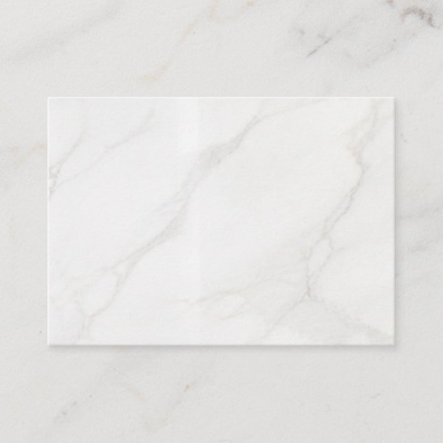 Tarjeta De Recomendación Mármol Blanco (Anverso)