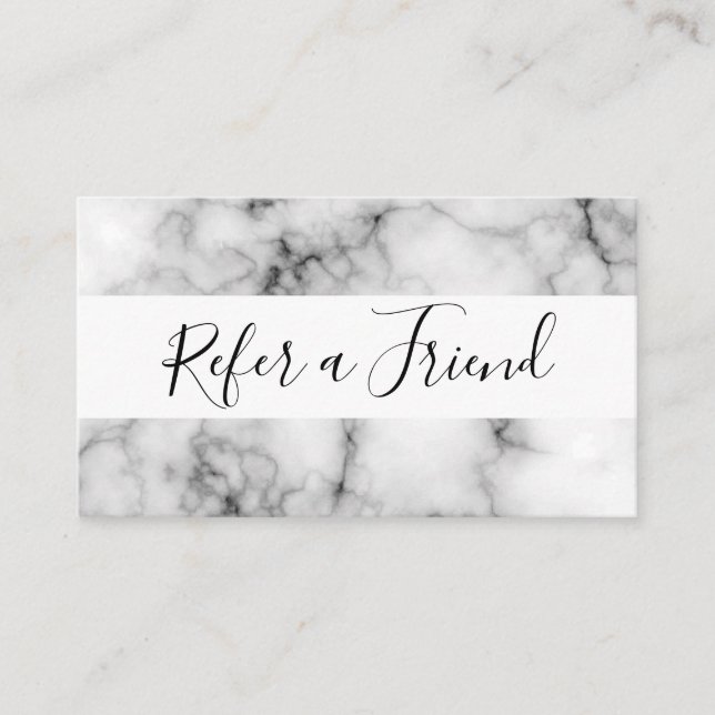 Tarjeta De Recomendación Mármol de referencia (Anverso)