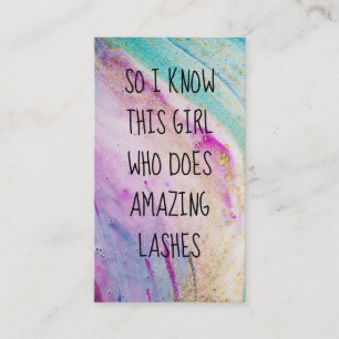 Tarjeta De Recomendación Mármol Girly moderno referirse+a+amigo