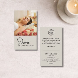 Tarjeta De Recomendación Masaje de bienestar de spa moderno beige neutro