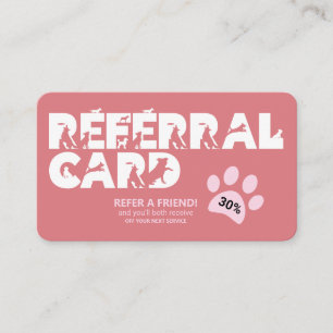 Tarjeta De Recomendación Mascota Servicios de impresión
