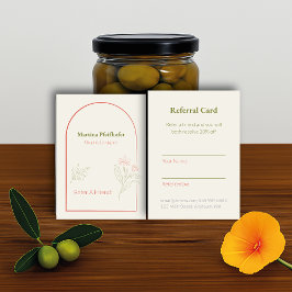 Tarjeta De Recomendación Mediterranean & Elegant