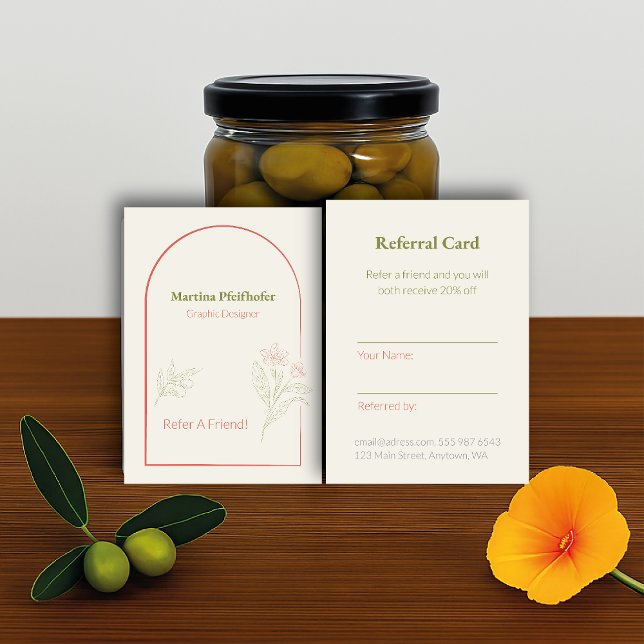 Tarjeta De Recomendación Mediterranean & Elegant (Subido por el creador)