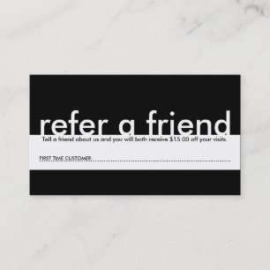 Tarjeta De Recomendación mini refiera a un amigo