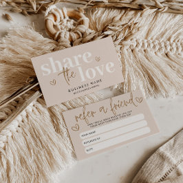 Tarjeta De Recomendación Modern Boho Refer A Friend Discount Coupon Card