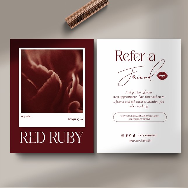 Tarjeta De Recomendación Modern Photo Business Referral Card (Subido por el creador)