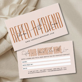 Tarjeta De Recomendación Modern script typography share the love