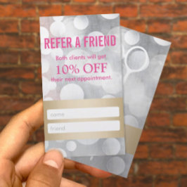 Tarjeta de recomendación | Moderno estilista plate