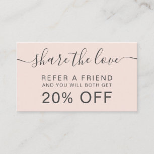 Tarjeta De Recomendación Moderno maquillaje de cabello rosa y ruidoso compa