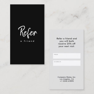 Tarjeta De Recomendación Moderno Minimalista Simple