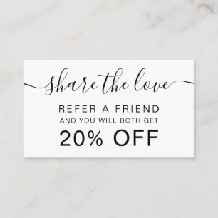 Tarjeta De Recomendación Moderno profesional de maquillaje de cabello blanc