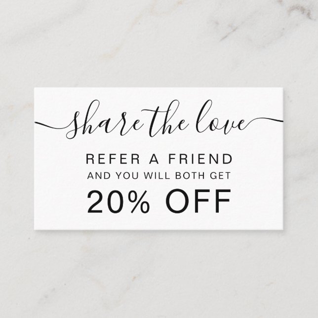 Tarjeta De Recomendación Moderno profesional de maquillaje de cabello blanc (Anverso)