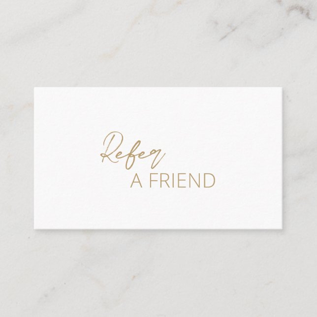 Tarjeta De Recomendación Moderno y sencillo (Anverso)