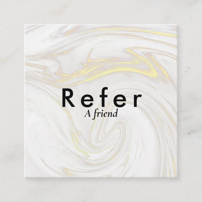 Tarjeta De Recomendación Moderno y simple empresa de mármol (Anverso)