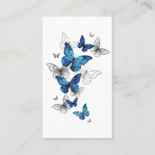 Tarjeta De Recomendación Morfo de las mariposas voladoras azules