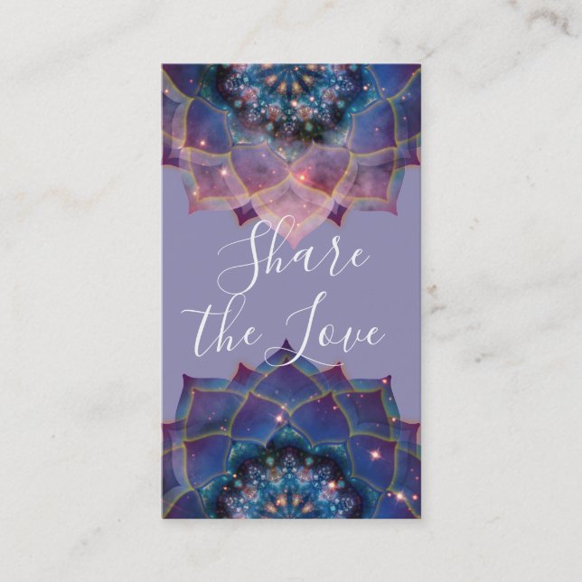 Tarjeta De Recomendación Nebula Bloom | Mandala (Anverso)