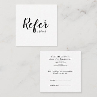 Tarjeta De Recomendación Negocio de Salón Promocional