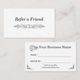 Tarjeta De Recomendación Negocio Moderno Recomienda un Amigo Profesional