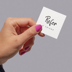 Tarjeta De Recomendación Negocio Simple Minimalista Moderno