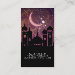 Tarjeta De Recomendación Noches árabes marroquíes orientales Recomienda a u