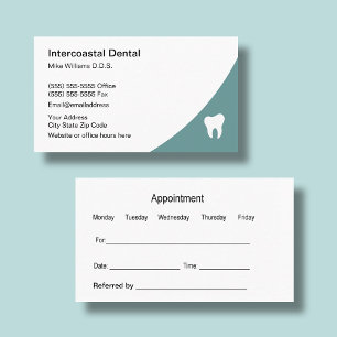 Tarjeta De Recomendación Oficina dental simple y moderna