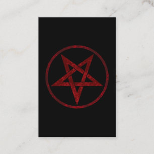 Tarjeta De Recomendación Pentagram del diablo Rojo
