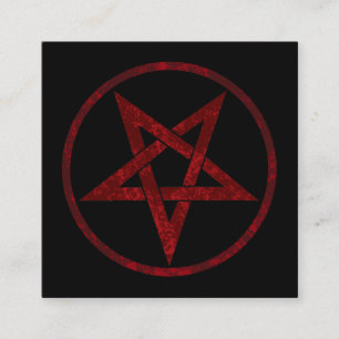 Tarjeta De Recomendación Pentagram del diablo Rojo