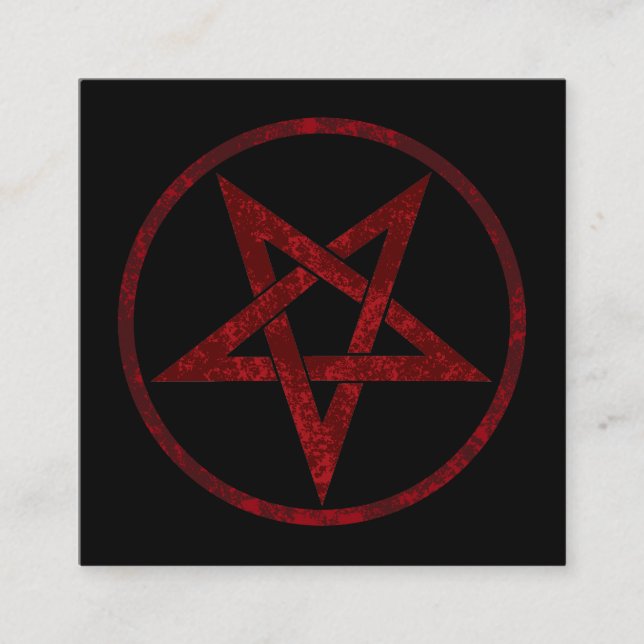 Tarjeta De Recomendación Pentagram del diablo Rojo (Anverso)