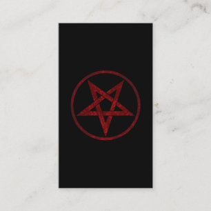 Tarjeta De Recomendación Pentagram del diablo Rojo