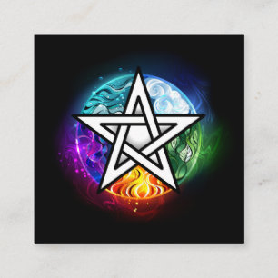 Tarjeta De Recomendación Pentagrama de Wiccan