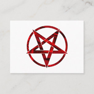 Tarjeta De Recomendación Pentagrama del Diablo Rojo