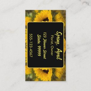 Tarjeta De Recomendación Personalizado Golden Sunflower cálido